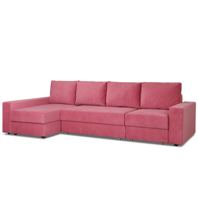 Угловой диван Неаполь-Люкс +50 с/п (розовый)